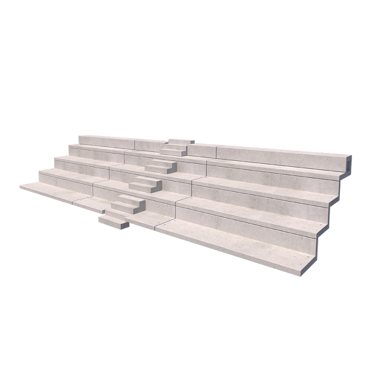 Stadium terracing and seating render